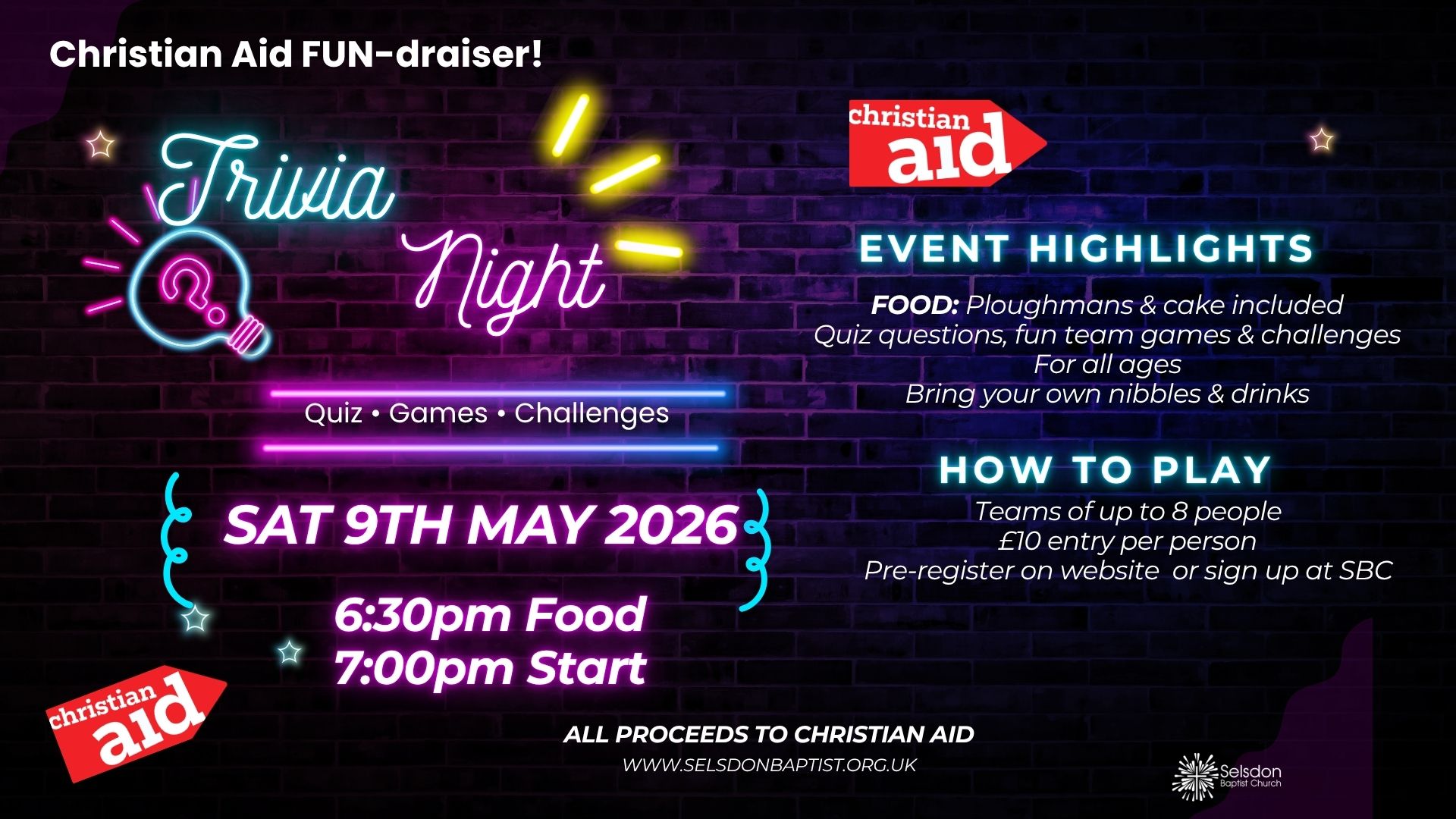 Christian Aid Trivia Night Fly